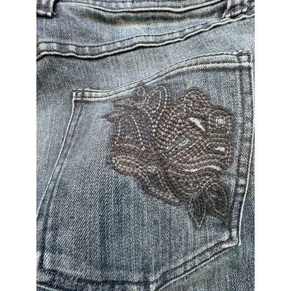 Chicos Platinum Womens Denim Regular Fit Straight Leg Jeans Size 1.5 Medium Pant - Picture 10 of 12